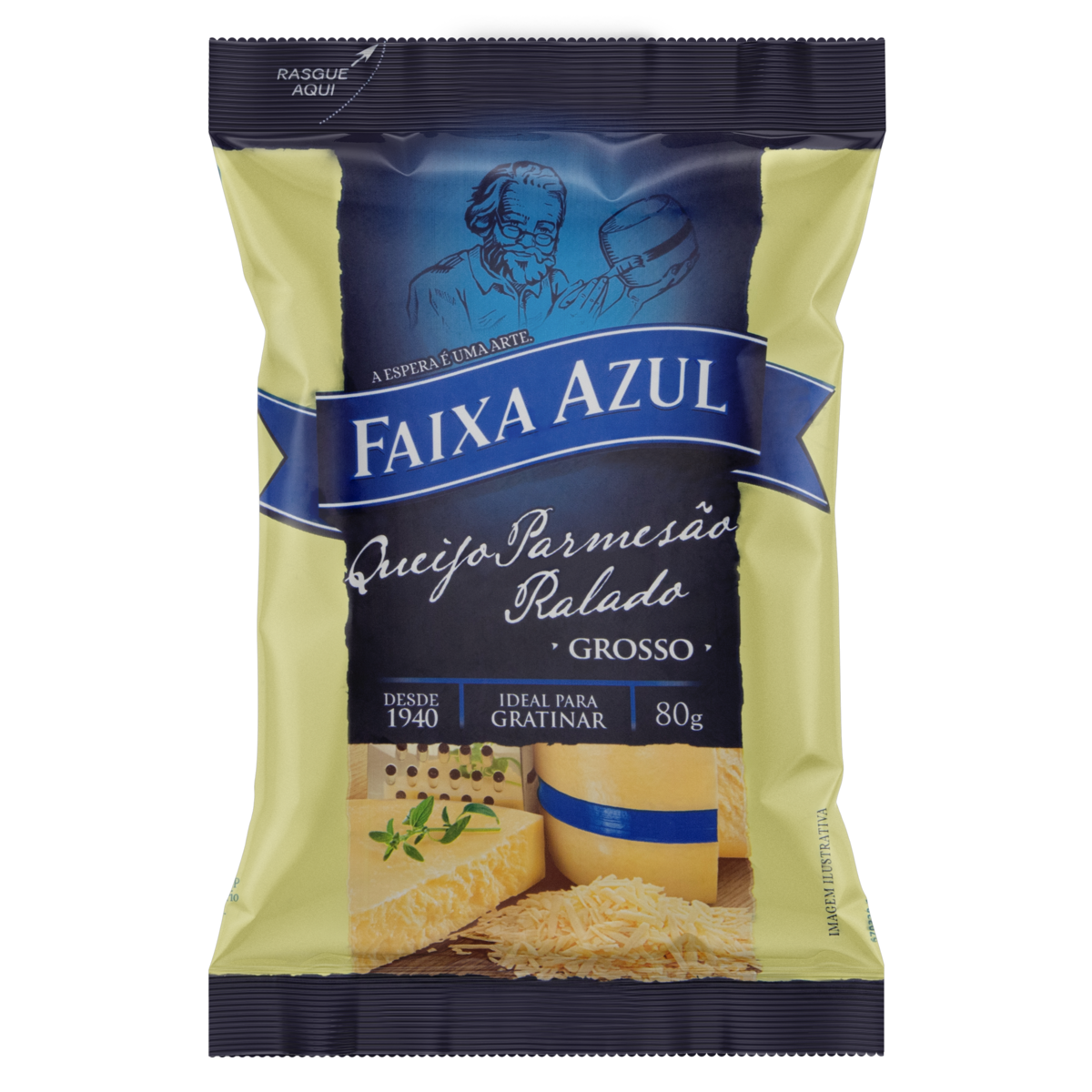 Queijo Ralado Grosso Faixa Azul 80g