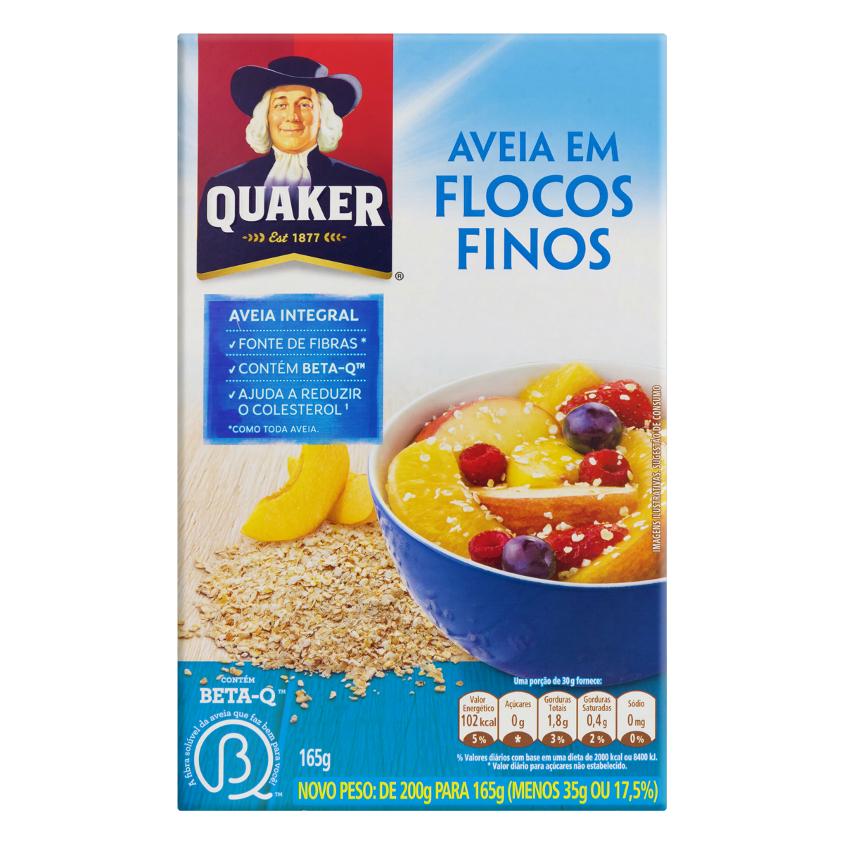 Aveia Quaker Tp 165g