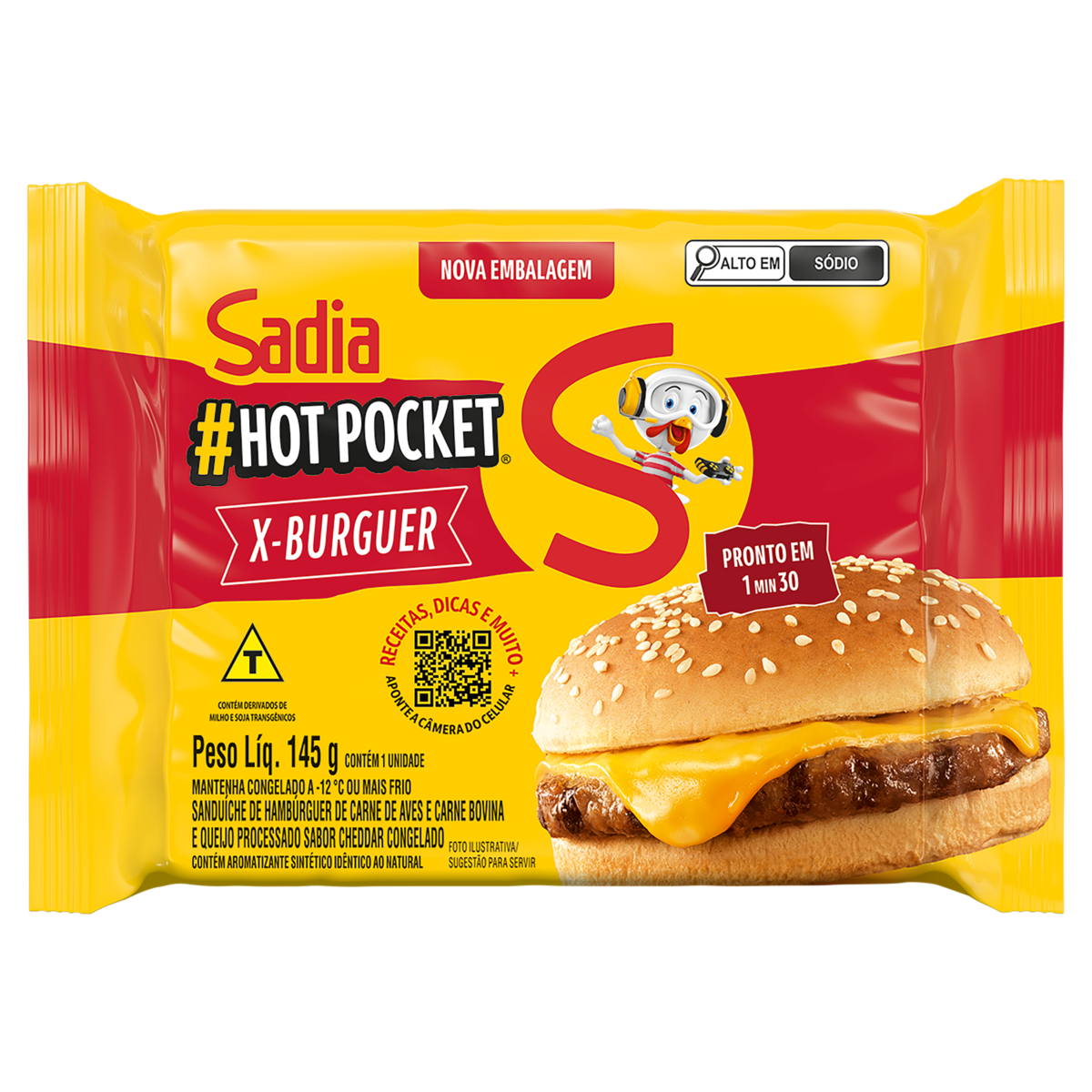 Hamburguer Hot Pocket Sadia 145g