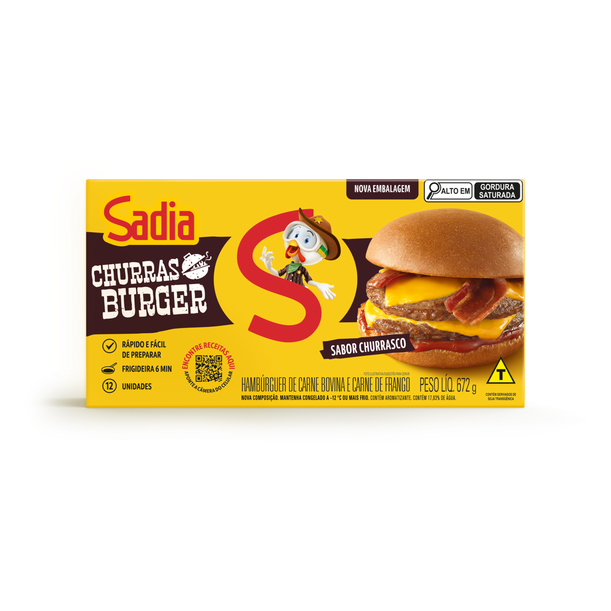 Hamburguer Sadia 672g