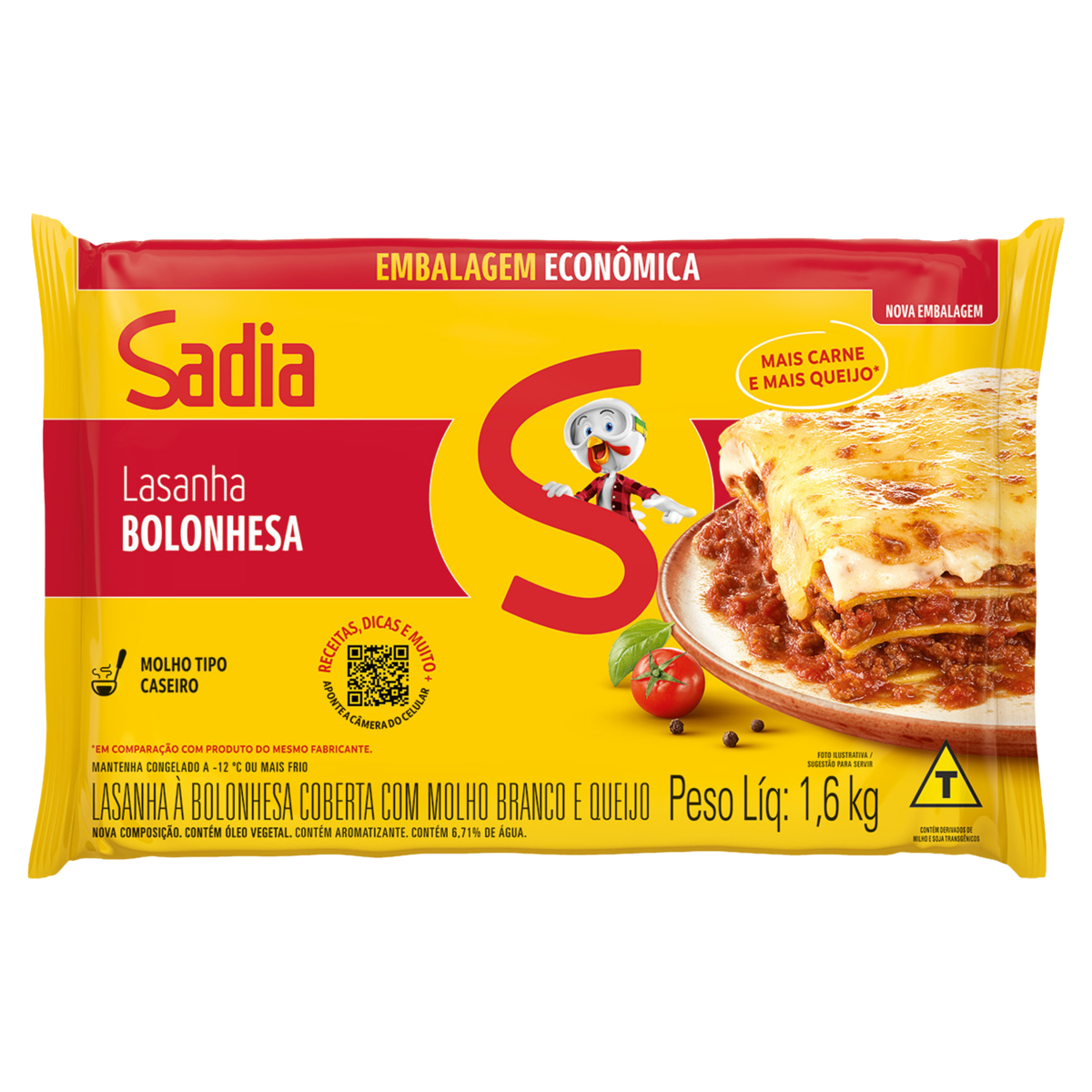 Lasanha Sadia 1,6 Kg