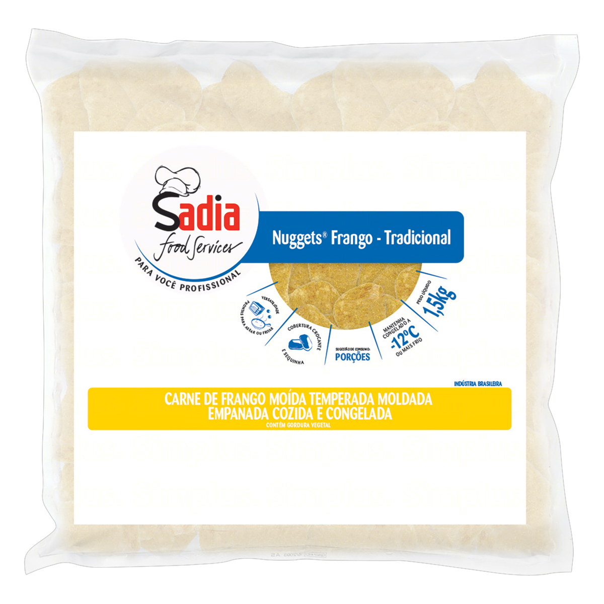 Empanado Nuggets Frango Sadia 1,5kg