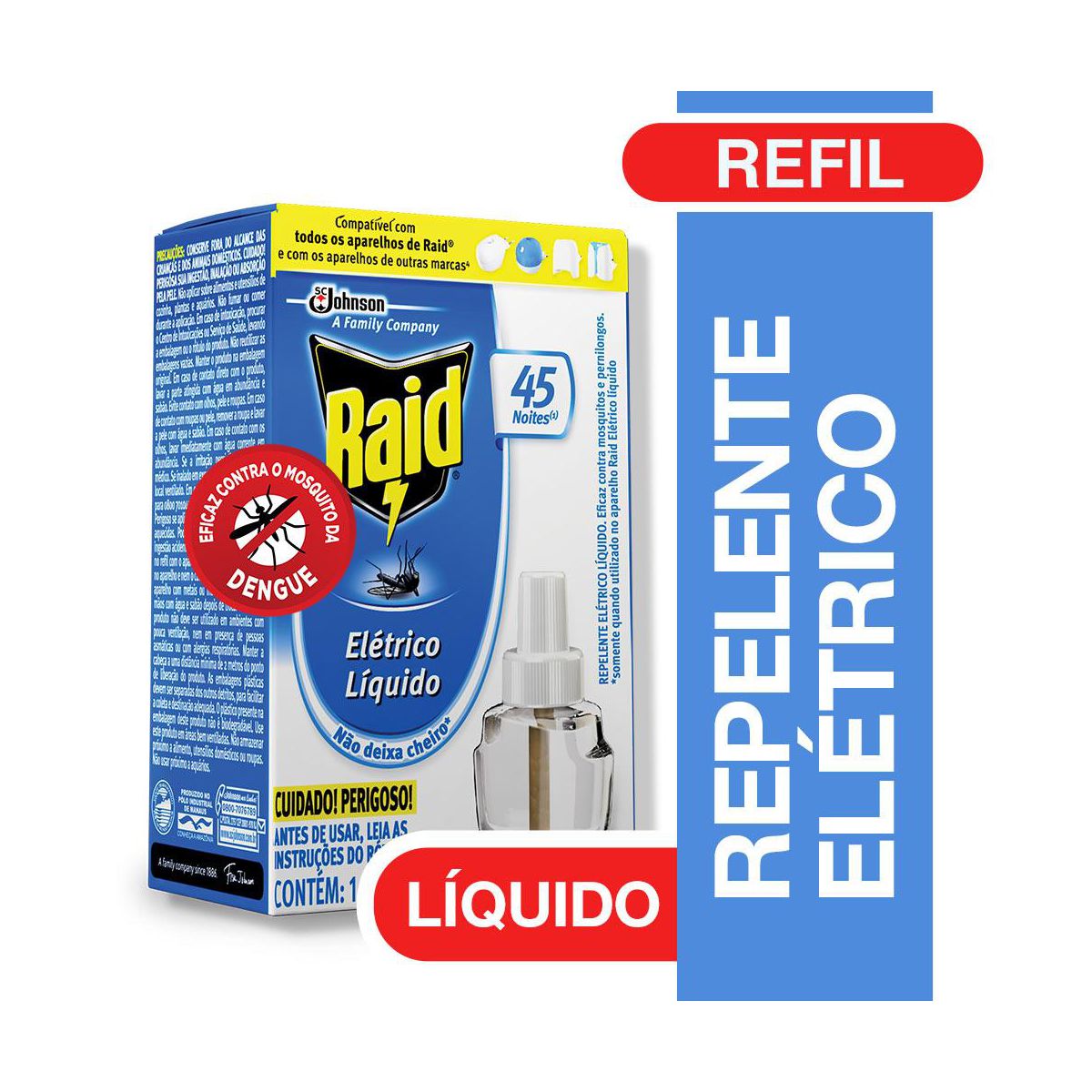 Repelente Eletrico Liq Raid Refil 32,9ml