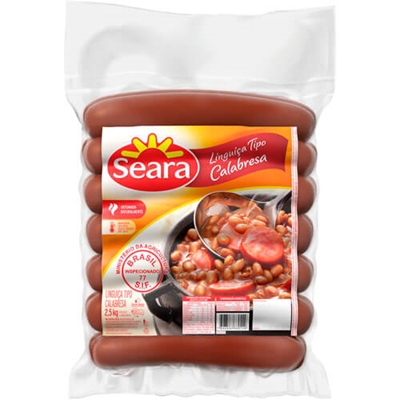 Linguica Calabresa Seara Pct 2,5kg