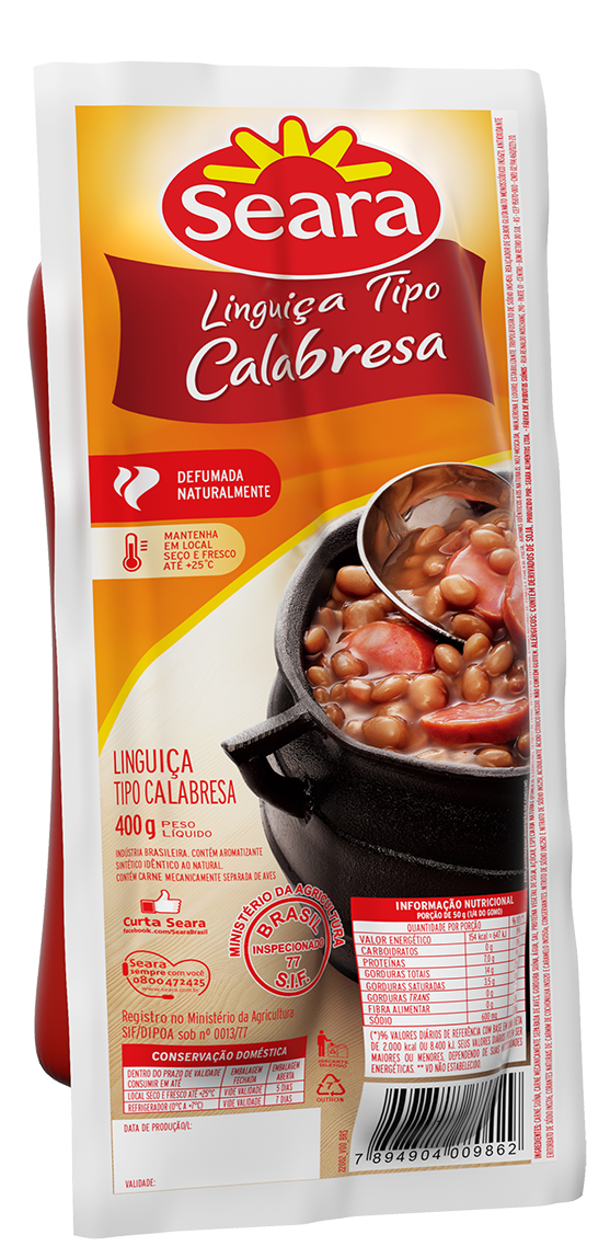 Linguica Calabresa Seara 400g