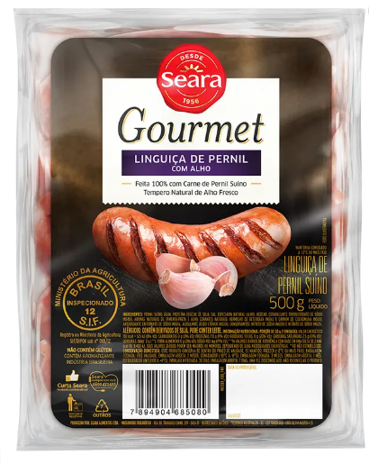 Linguica Toscana Alho Poro Seara 500g