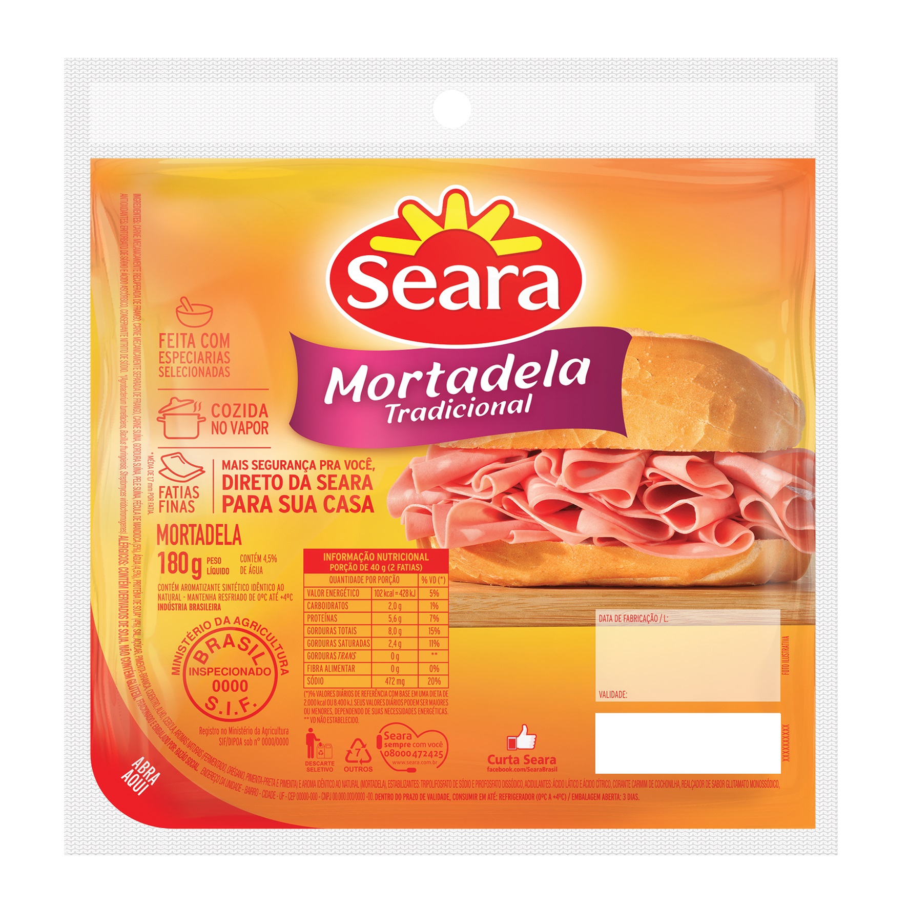 Mortadela Seara  180g