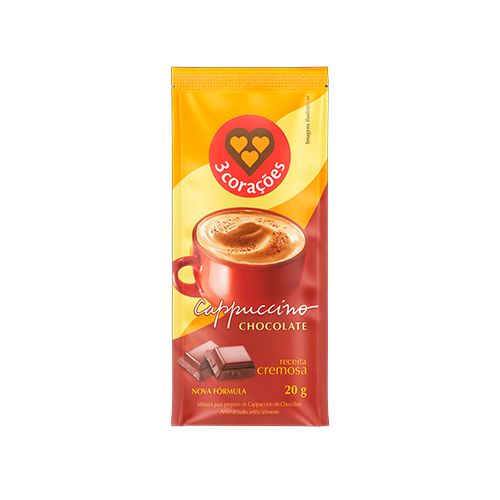 Cafe Soluvel Cappuccino 3 Coracoes 20g