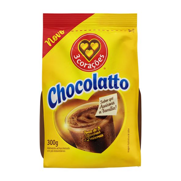 Achocolatado Po Achocolatto 3 Coracoes Sc 300g