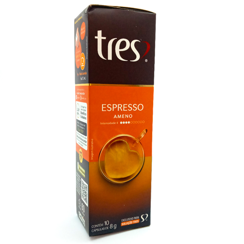 Cafe 3 Cor Capsula Espresso C/10 80g