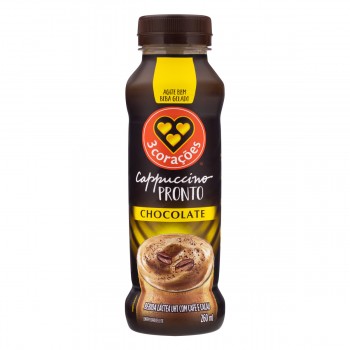Bebida Lactea Cappuccino Pronto 3 Coracoes 260ml