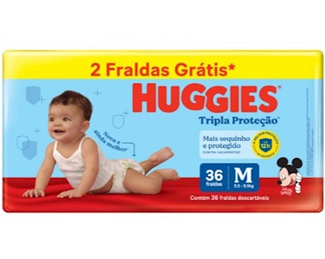 Fralda Descartaveis Huggies Lv36 Pg34 m