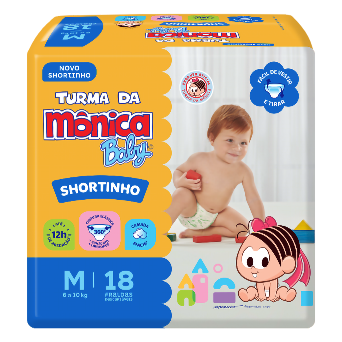 Fralda Descartavel Turma Monica m C/18un