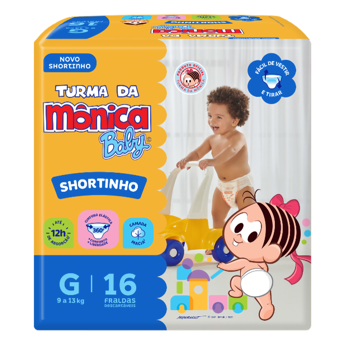 Fralda Descartavel Turma Monica g C/16un