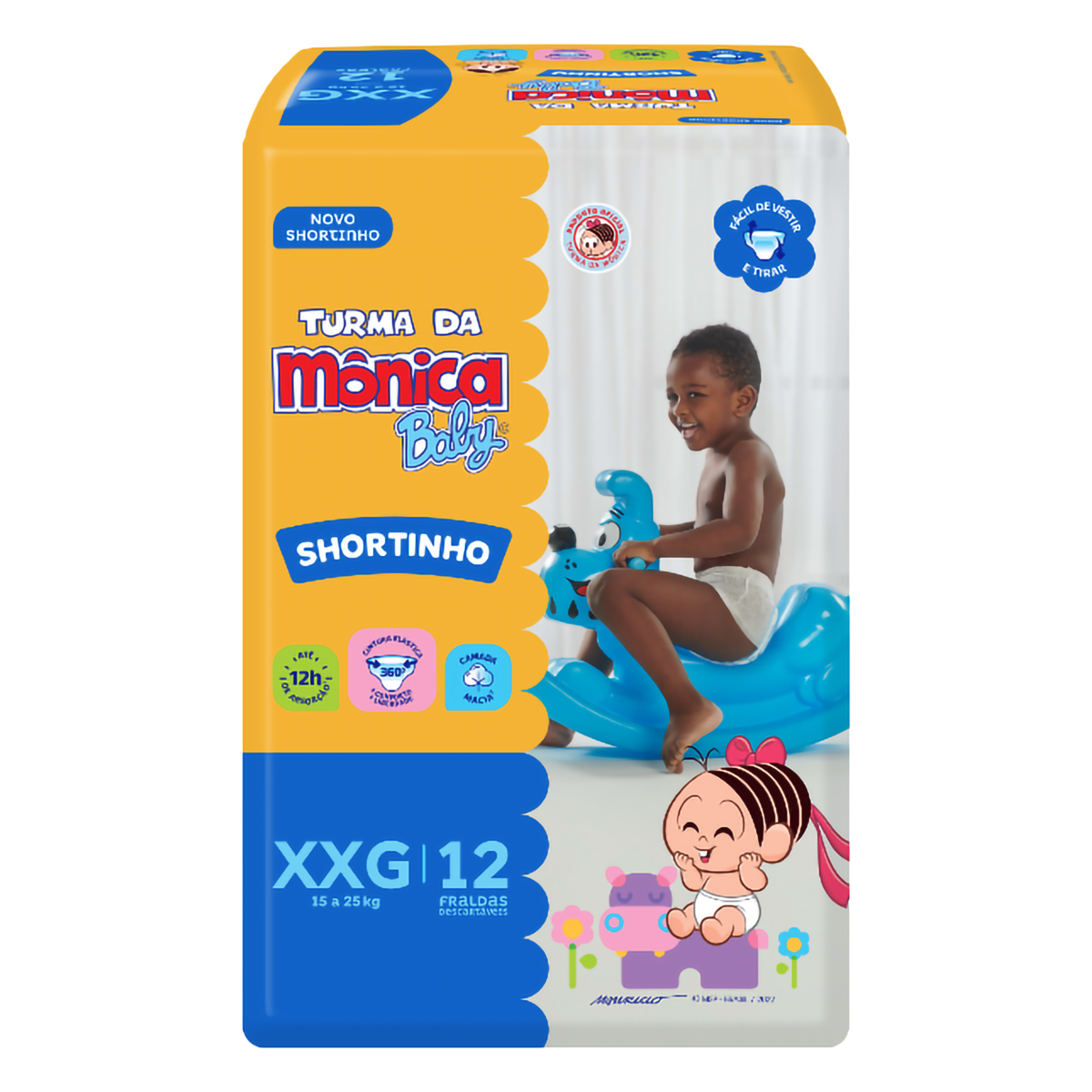 Fralda Descartavel Turma Monica Xxg C/12un