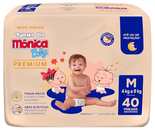 Fralda Descartavel Turma Monica m C/40un