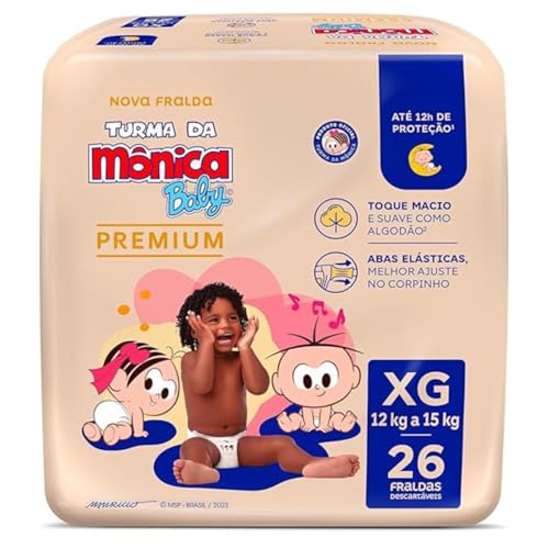 Fralda Descartavel Turma Monica Xg C/26un