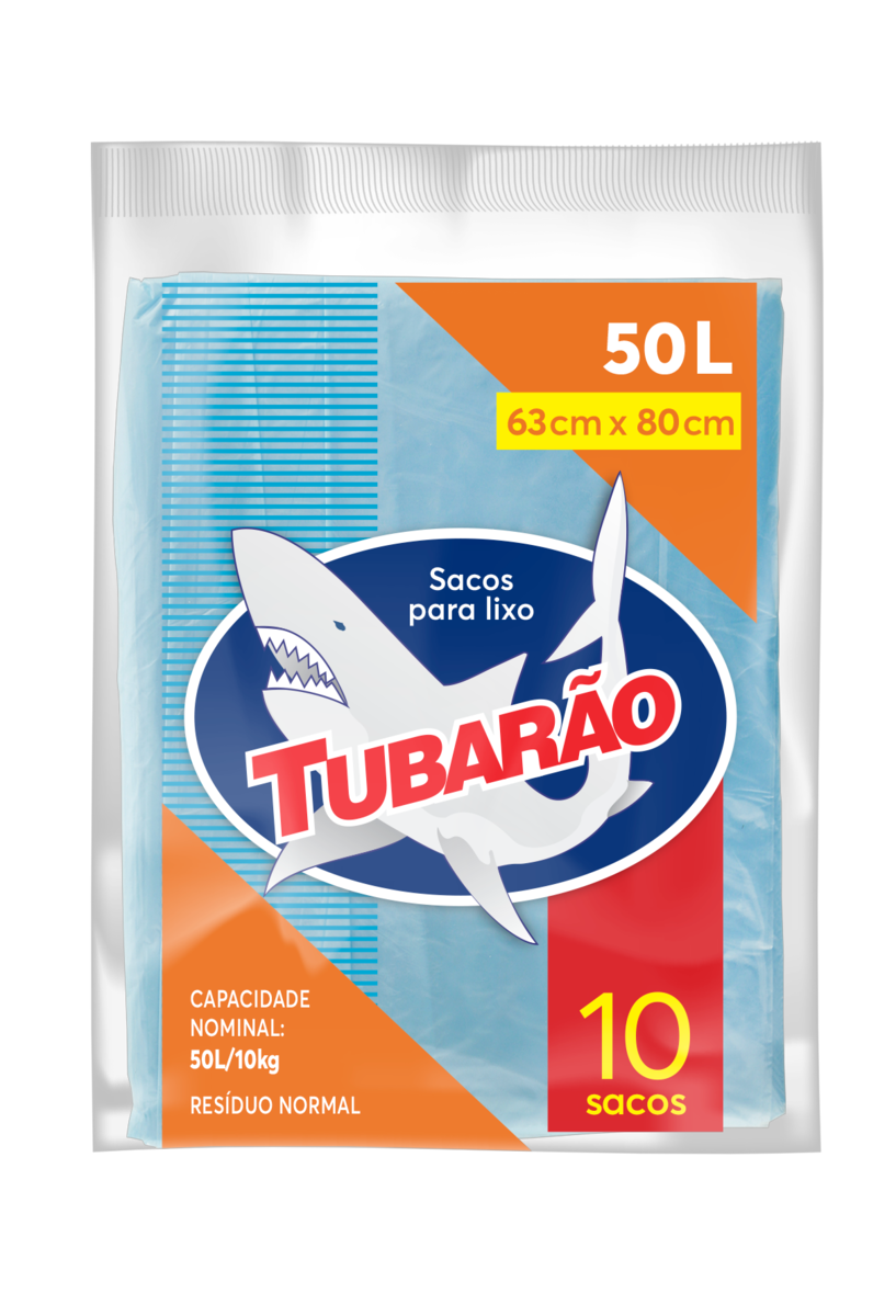 Saco Lixo Tubarao 50 L