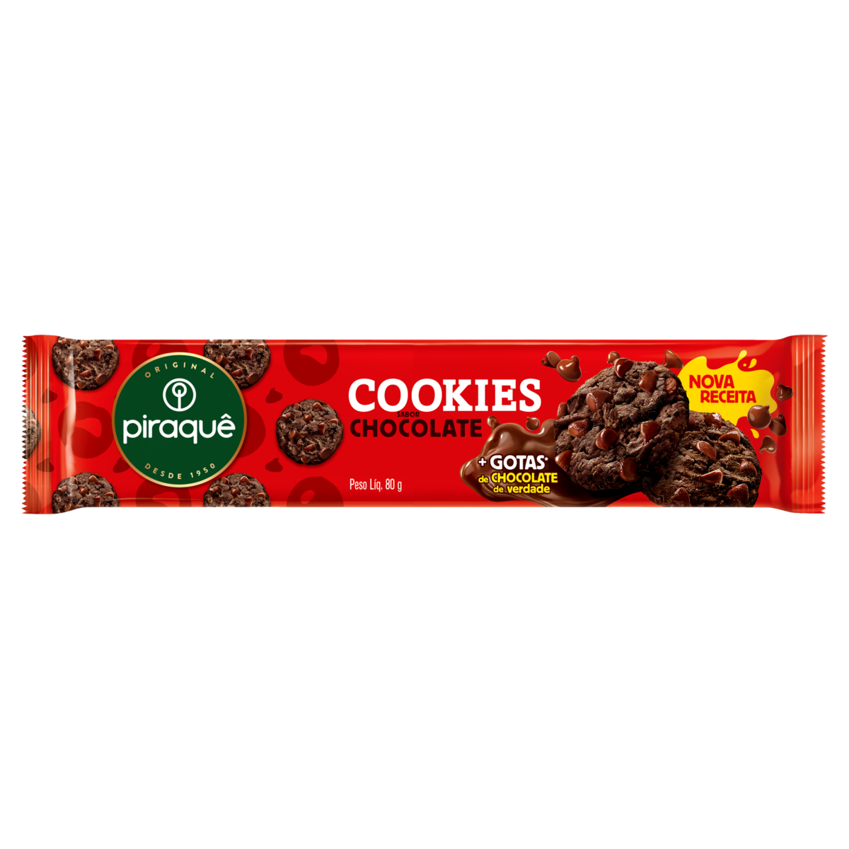 Biscoito Cookies Piraque 80g