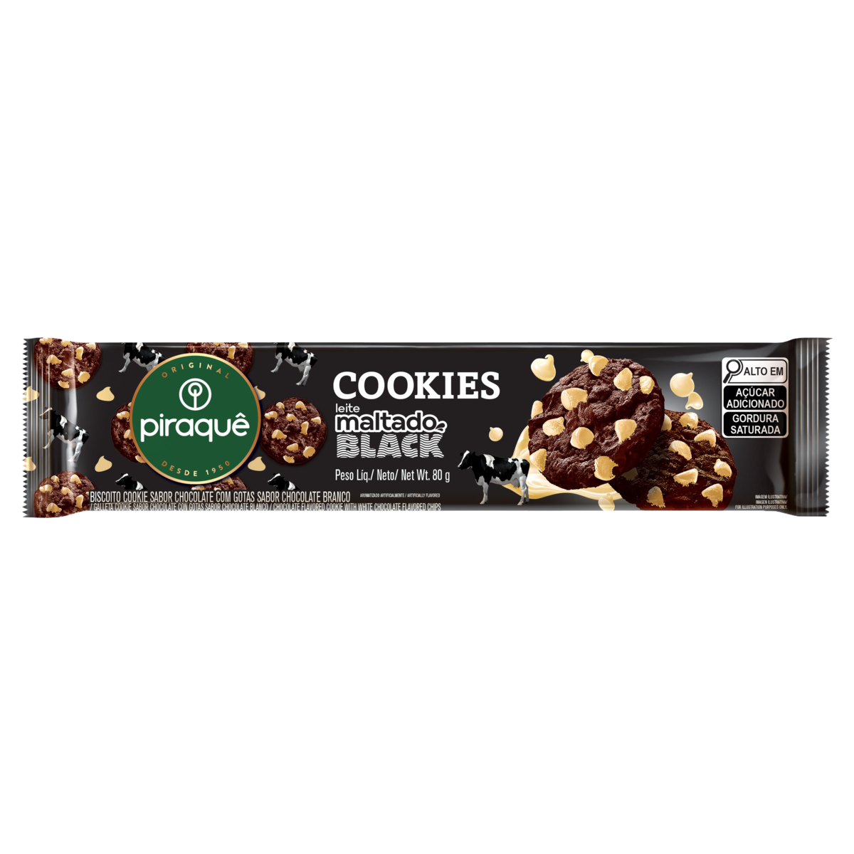 Biscoito Cookies Piraque 80g