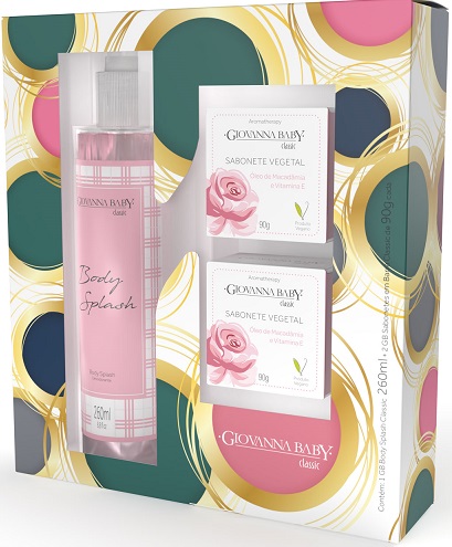 Kit Body Splash+2 Sabonete Geovana Baby 260ml