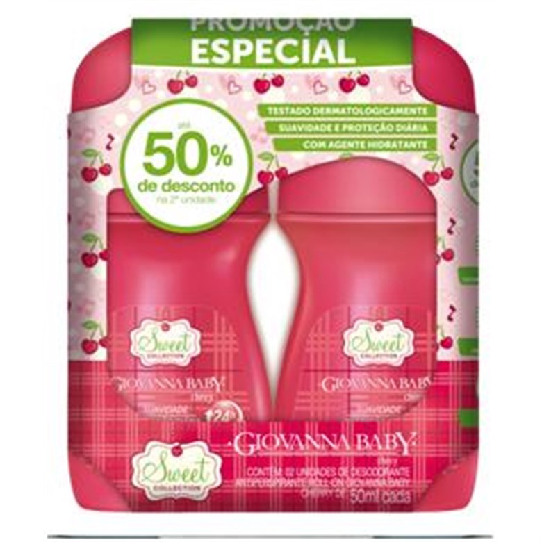 Kit Desodorante Rollon Giovanna Baby 50ml C/2