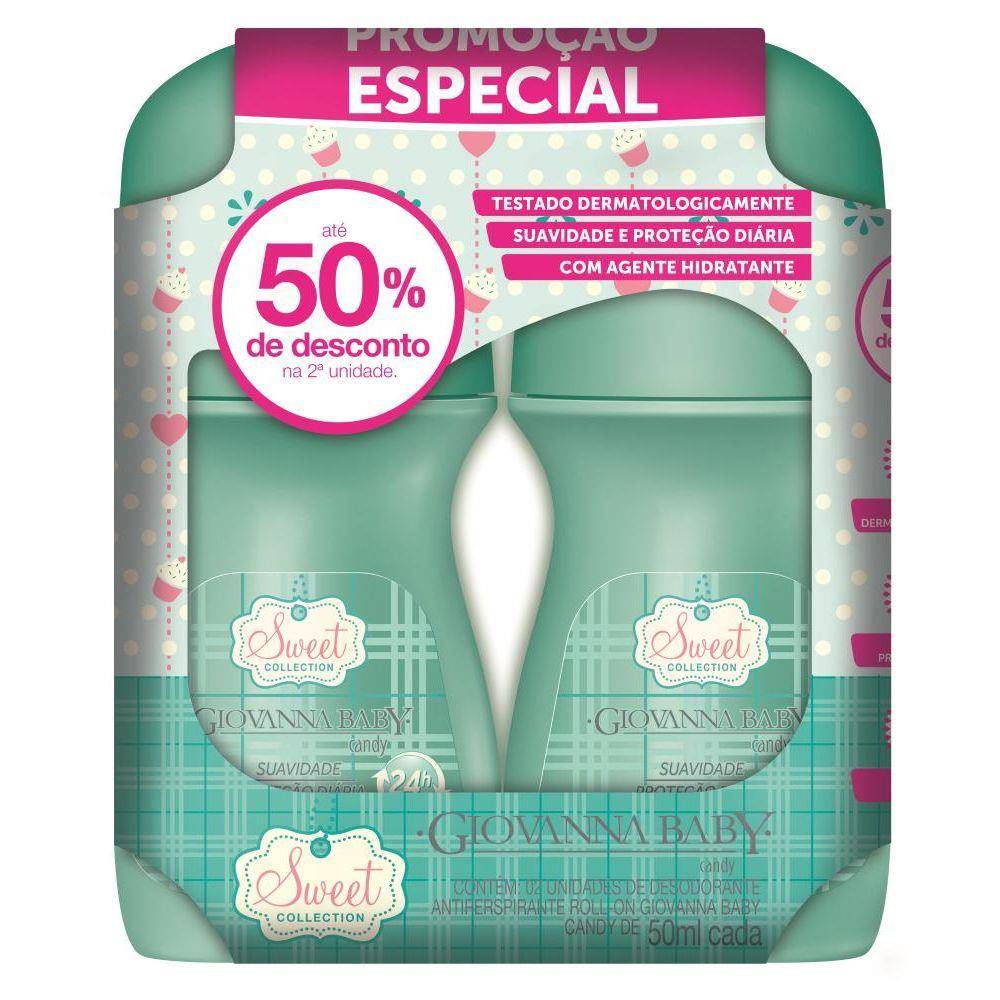 Kit Desodorante Rollon Giovanna Baby 50ml C/2
