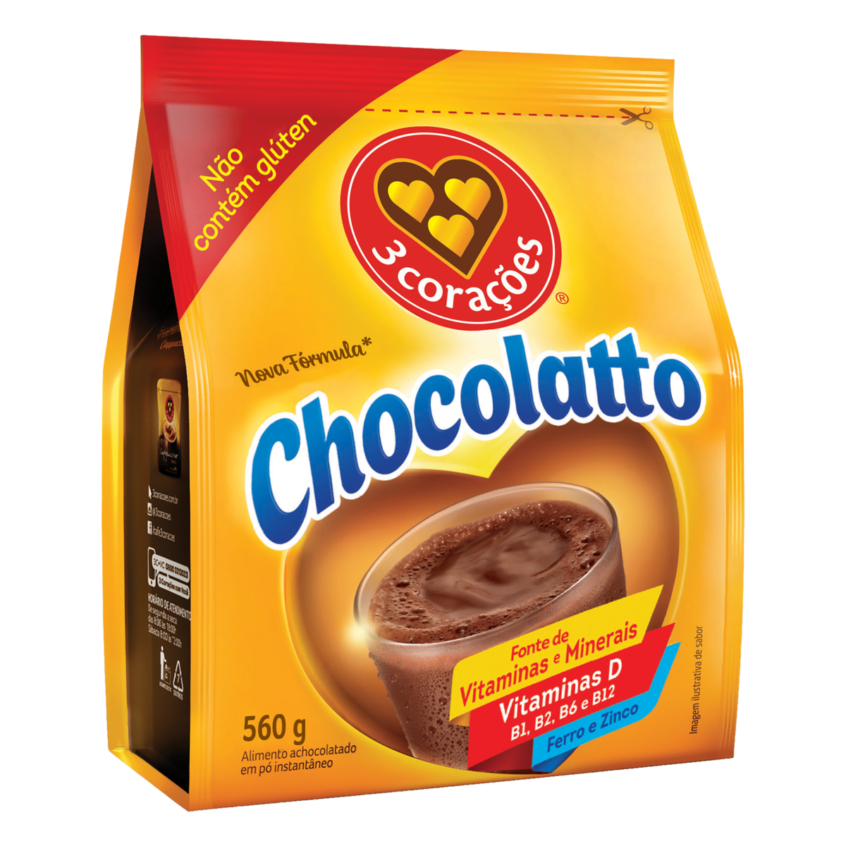 Achocolatado Po Tres Coracoes Sc 560g