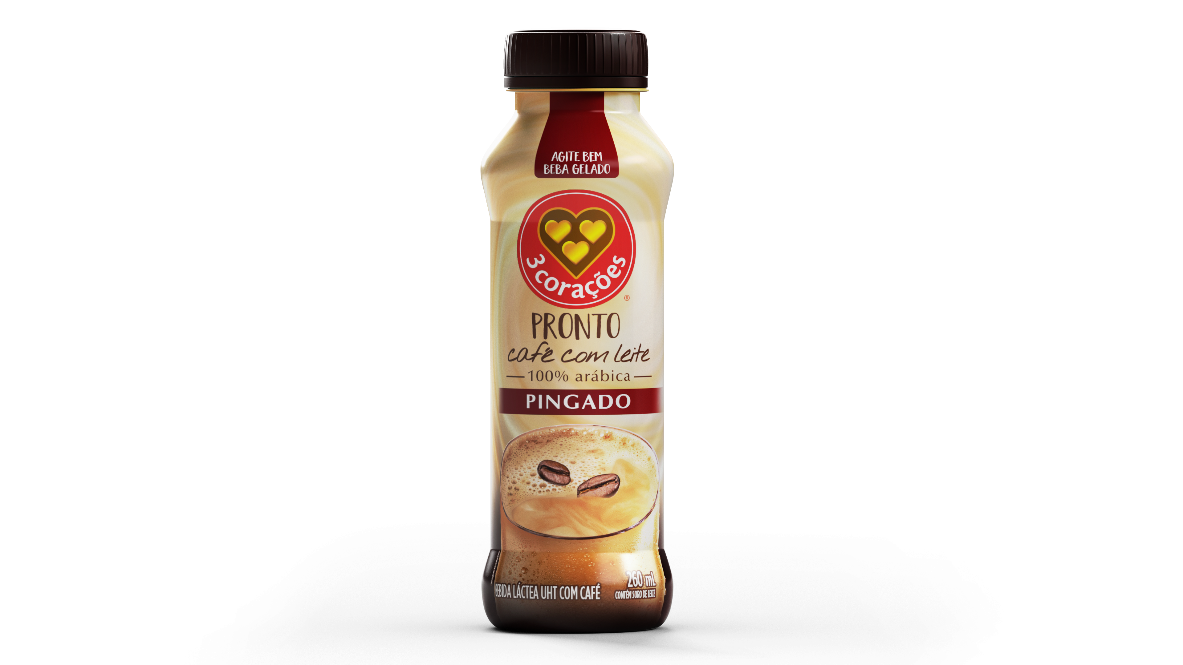 Bebida Lactea Cappuccino Pronto 3 Coracoes 260ml