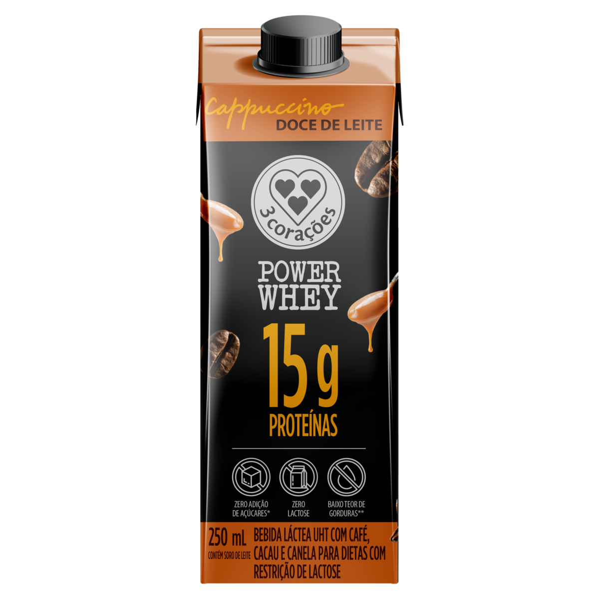 Cappuccino Power Whey 3 Coracoes 250g