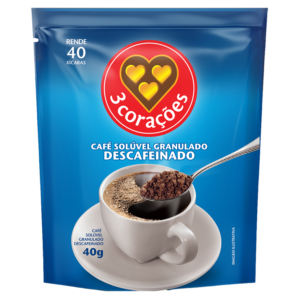 Cafe Soluvel 3 Coracoes 40g