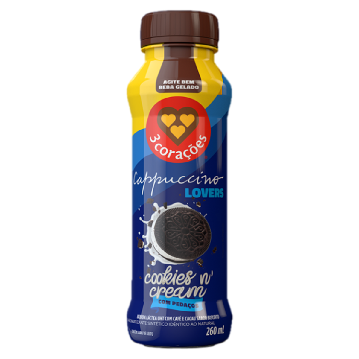 Bebida Lactea Cappuccino Pronto 3 Coracoes 260ml