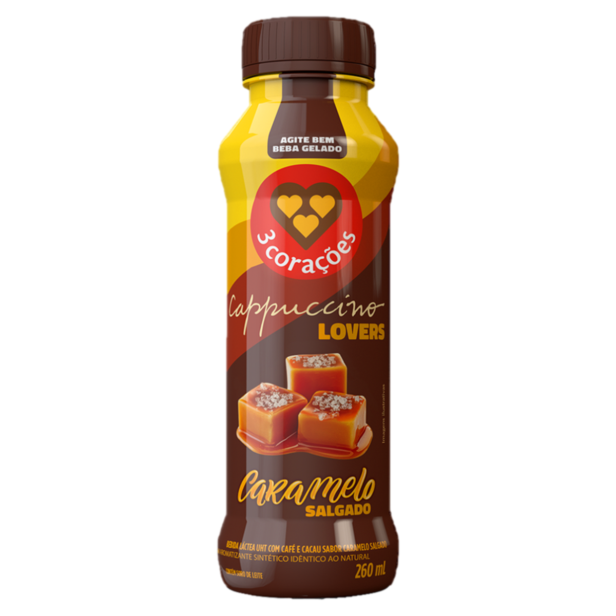 Bebida Lactea Cappuccino Pronto 3 Coracoes 260ml