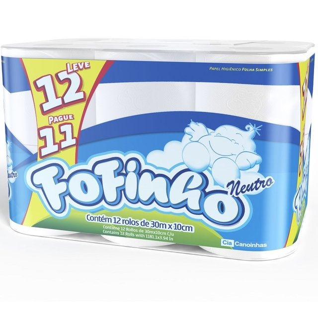 Papel Higienico Fofinho 30m Lv12 Pg11