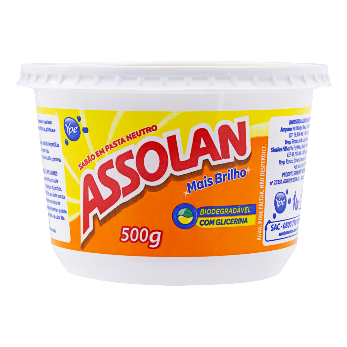 Sabao Pasta Assolan 500g