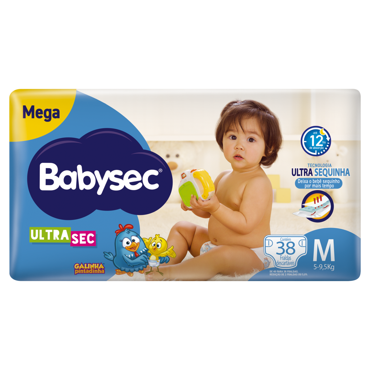 Fralda Descartavel Babysec m 38un
