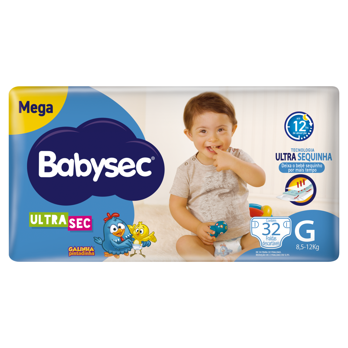 Fralda Descartavel Babysec g 32un