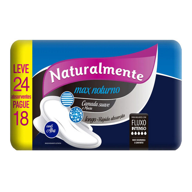 Absorvente Naturalmente Gel Lv24 Pg18
