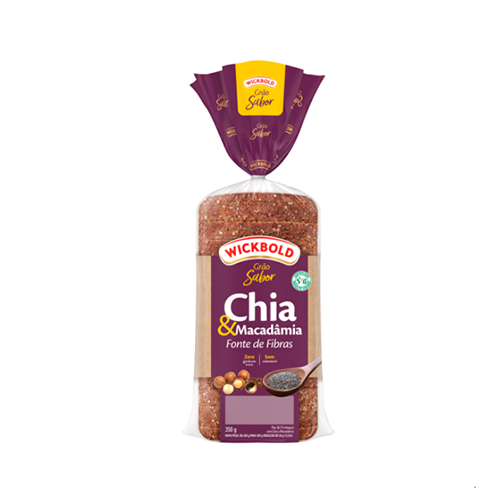 Pao Grao Chia e Macadamia Wickbold  350g