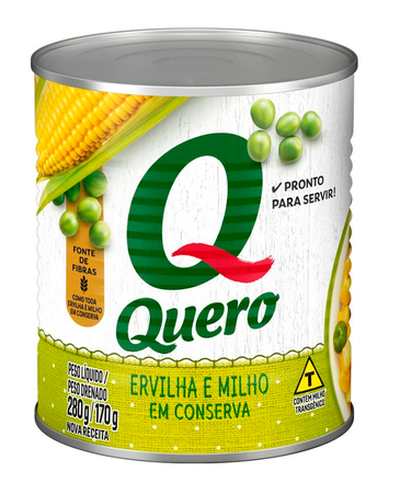 Dueto Ervilha e Milho Quero Lt 170g