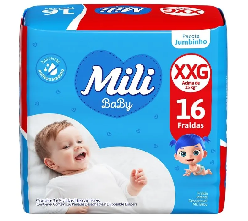 Fralda Mili Jumbinho Xxg C/16 Und