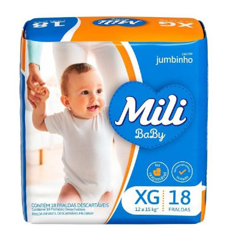 Fralda Mili Jumbinho Xg C/18 Und