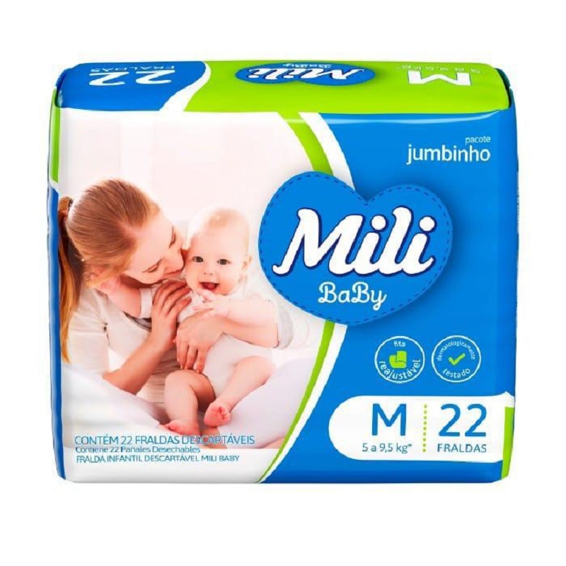 Fralda Mili Jumbinho m C/22 Und