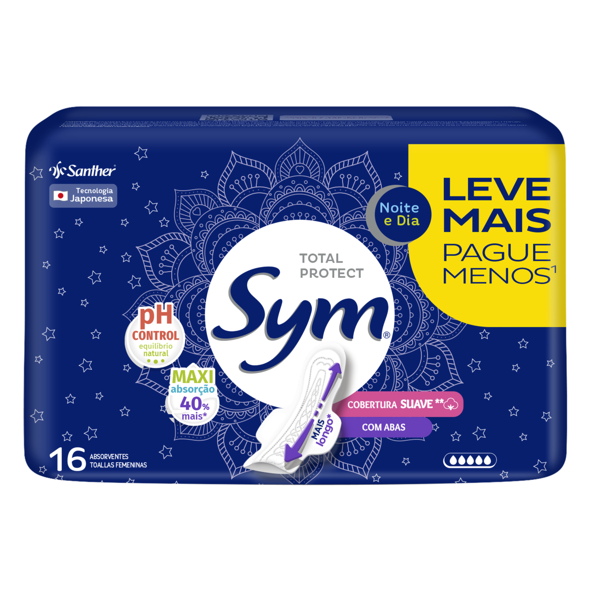 Absorvente Sym N&d Suave Lv16/Pg14un