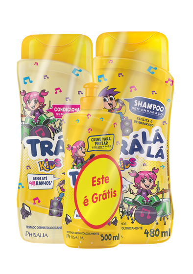 Kit Shampoo+cond+creme Tra La La Baby 480ml
