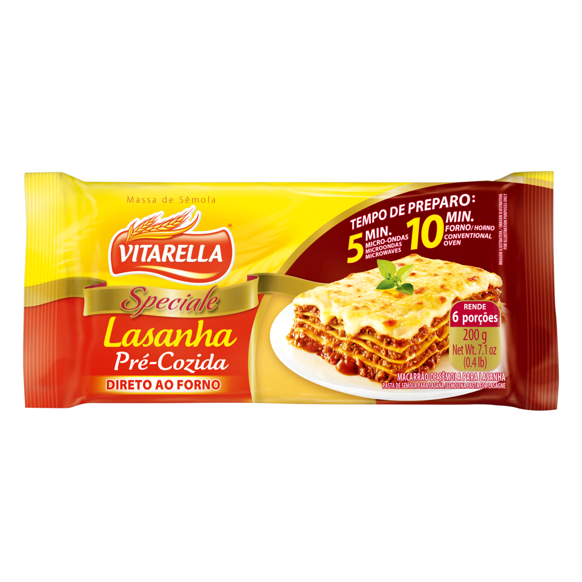 Massa Lasanha Vitarella 200g