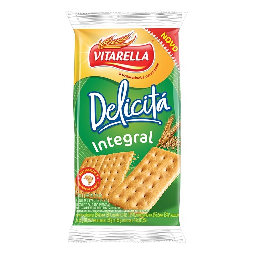 Biscoito Delicita Salgado Integral 138g