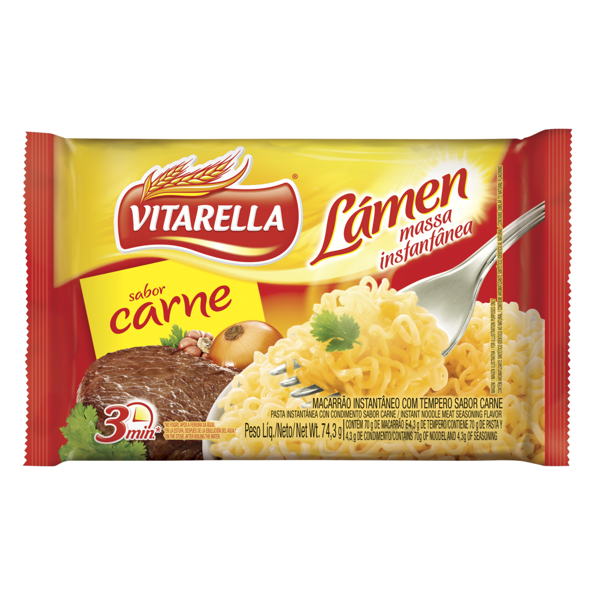 Macarrao Instantaneo Lamen Vitarella 74,3g