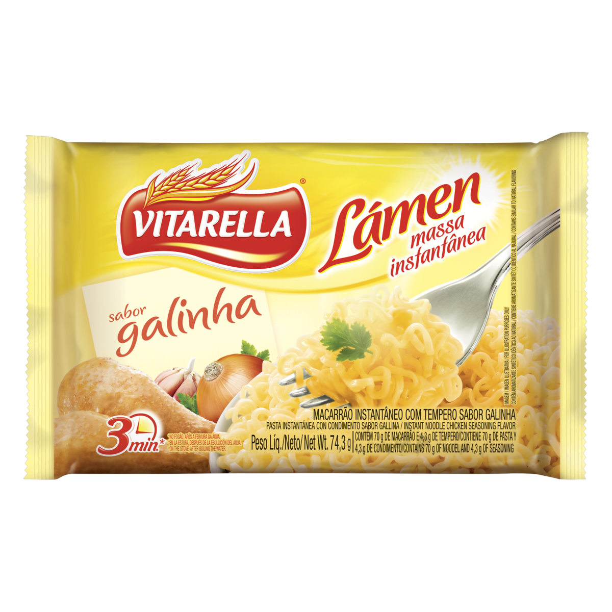Macarrao Instantaneo Lamen Vitarella 74,3g