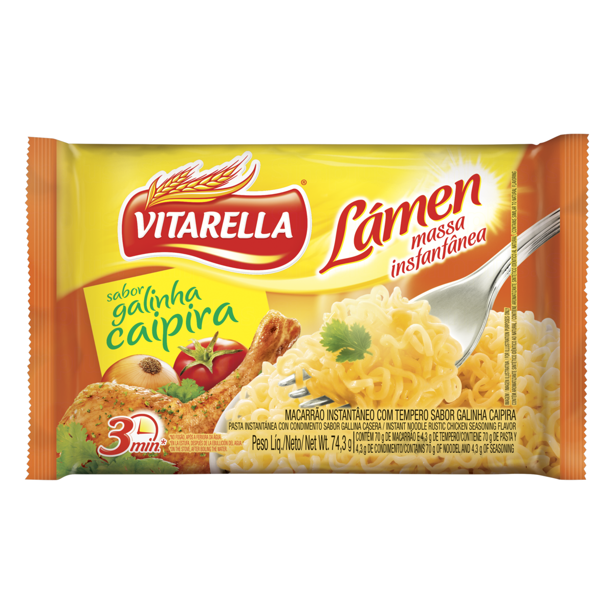 Macarrao Instantaneo Lamen Vitarella 74,3g